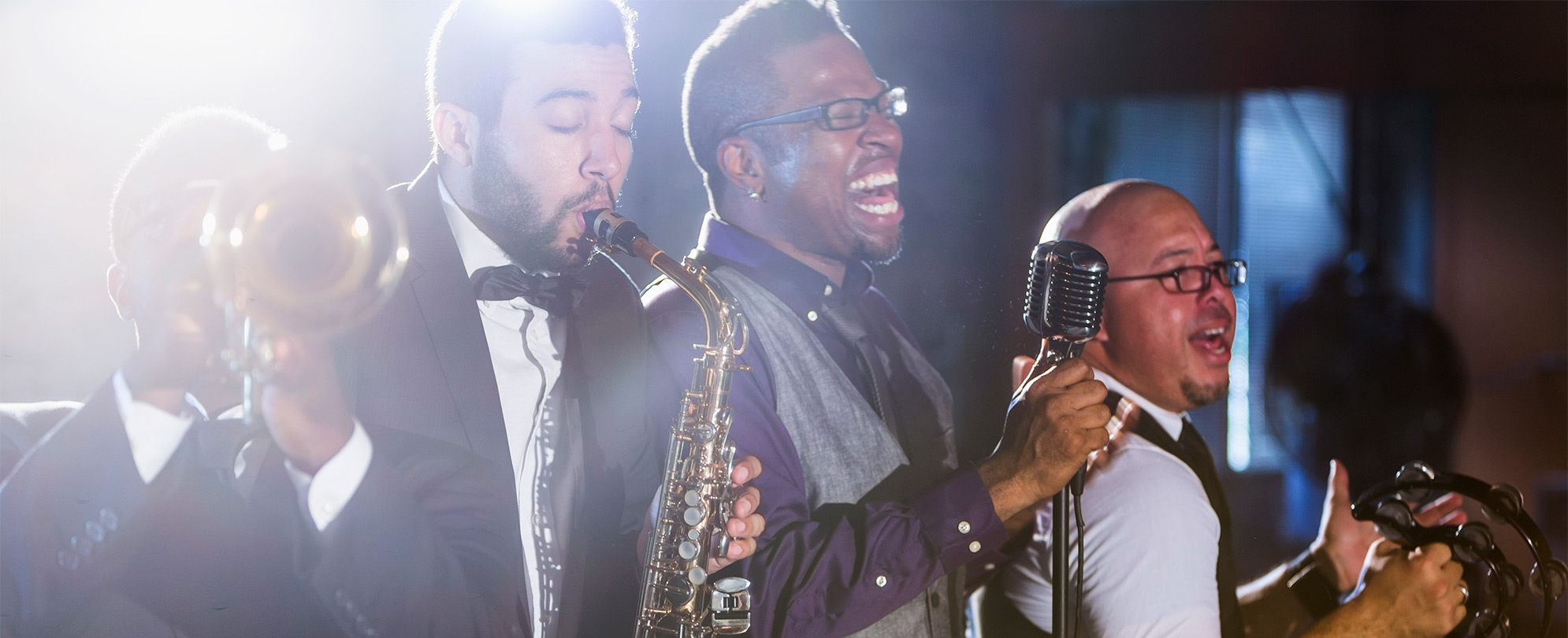 Performers at a jazz club in New Orleans.