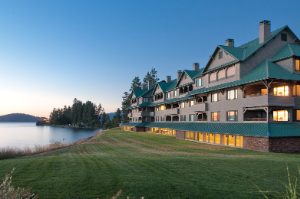 A large resort overlooking Lake Coeur d'Alene at Worldmark Arrow Point.