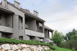 The outside view of the WorldMark Wolf Creek buildings in Eden, UT.
